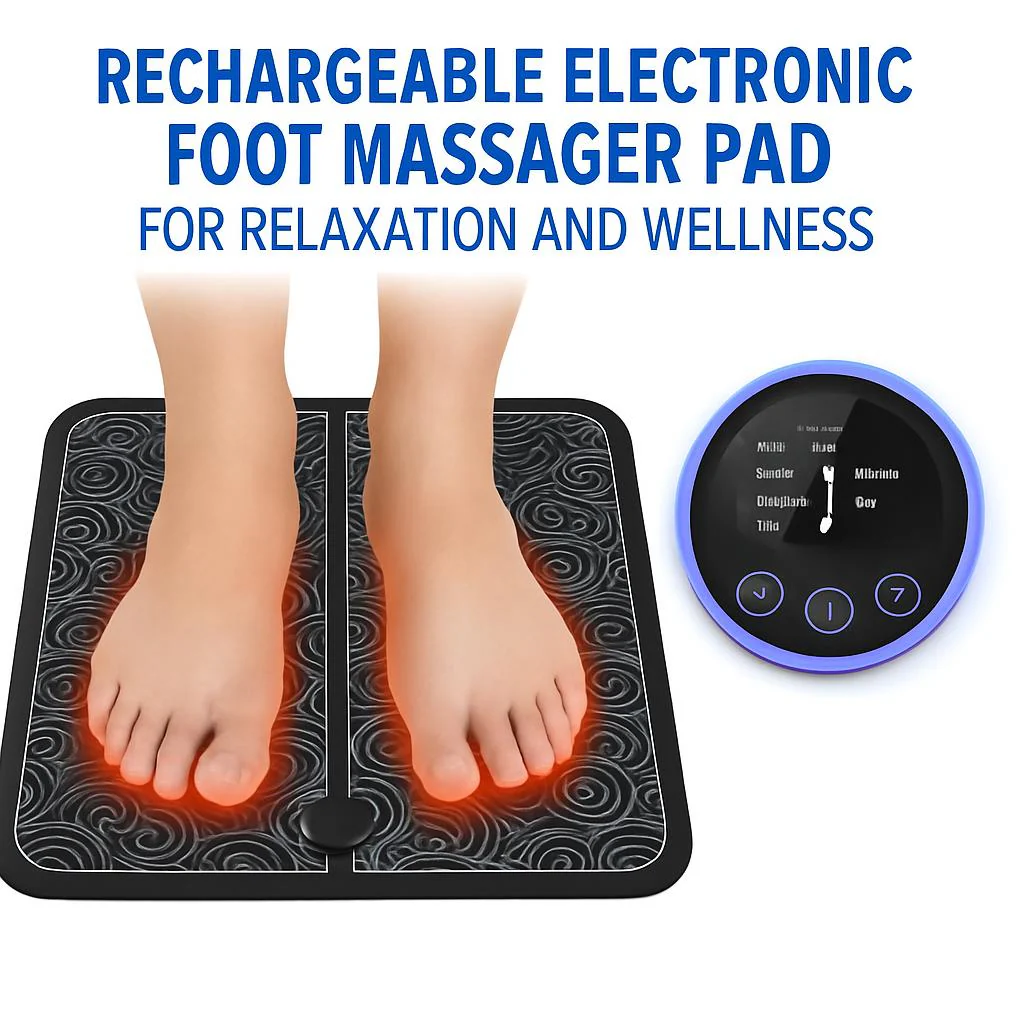 Rechargeable Electronic Foot Massager Pad for Relaxation and Wellness - Image 7