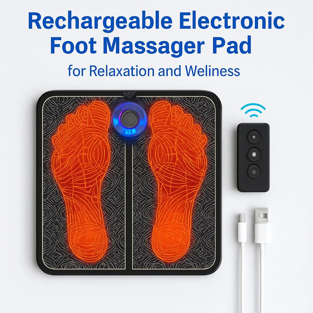 Rechargeable Electronic Foot Massager Pad for Relaxation and Wellness - Image 8