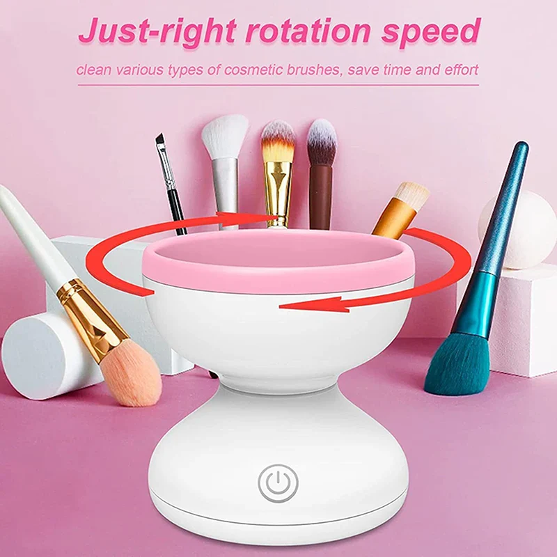 NEW 1PCS Electric Makeup Brush Women Cleaner Automatic Silicone Washing Spinner Makeup Products USB Cleaning Tools & Accessories - Image 4