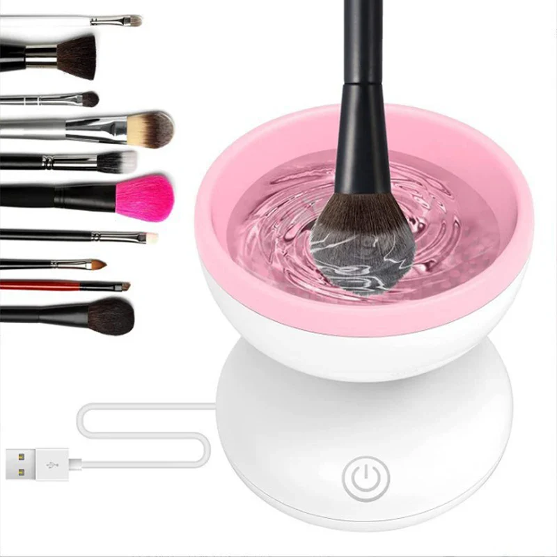 NEW 1PCS Electric Makeup Brush Women Cleaner Automatic Silicone Washing Spinner Makeup Products USB Cleaning Tools & Accessories - Image 6