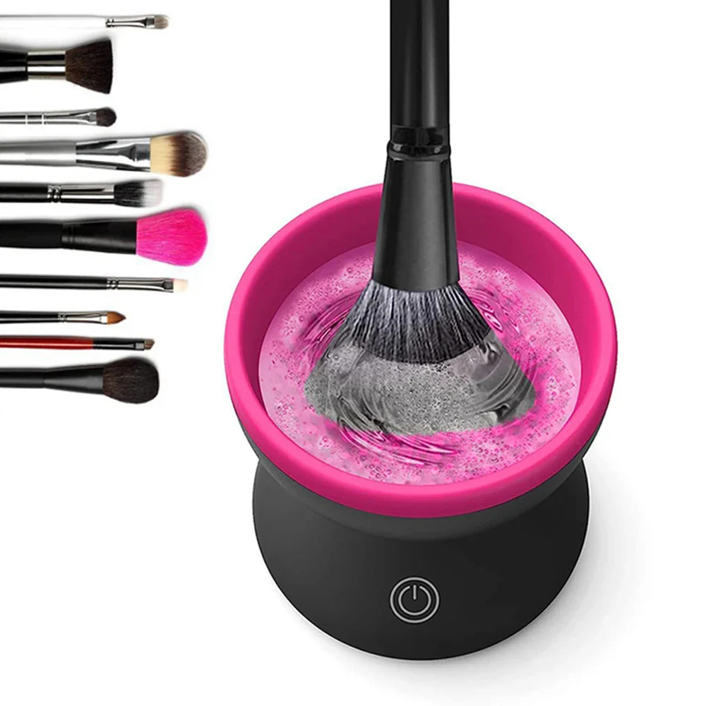 NEW 1PCS Electric Makeup Brush Women Cleaner Automatic Silicone Washing Spinner Makeup Products USB Cleaning Tools & Accessories - Image 7