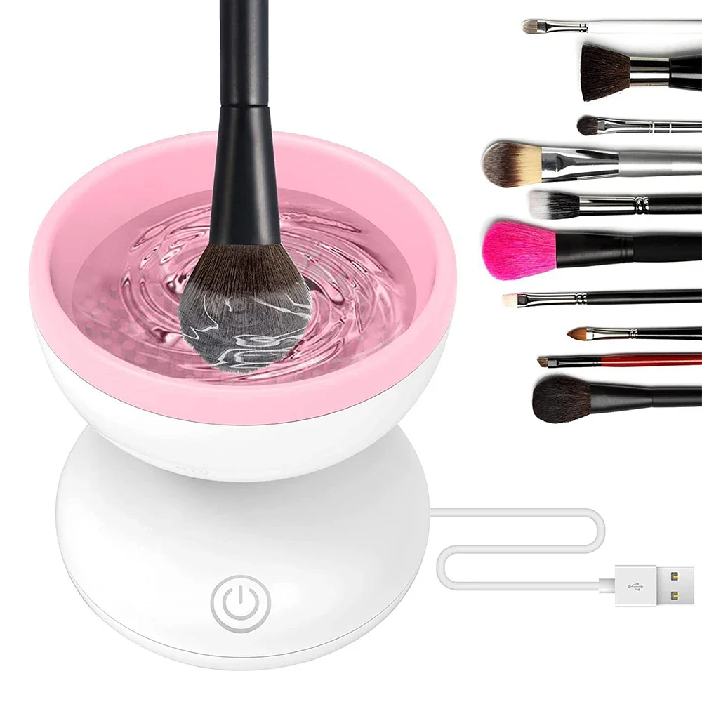 NEW 1PCS Electric Makeup Brush Women Cleaner Automatic Silicone Washing Spinner Makeup Products USB Cleaning Tools & Accessories - Image 8