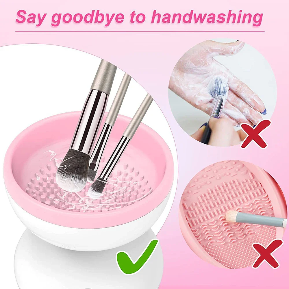 NEW 1PCS Electric Makeup Brush Women Cleaner Automatic Silicone Washing Spinner Makeup Products USB Cleaning Tools & Accessories - Image 9