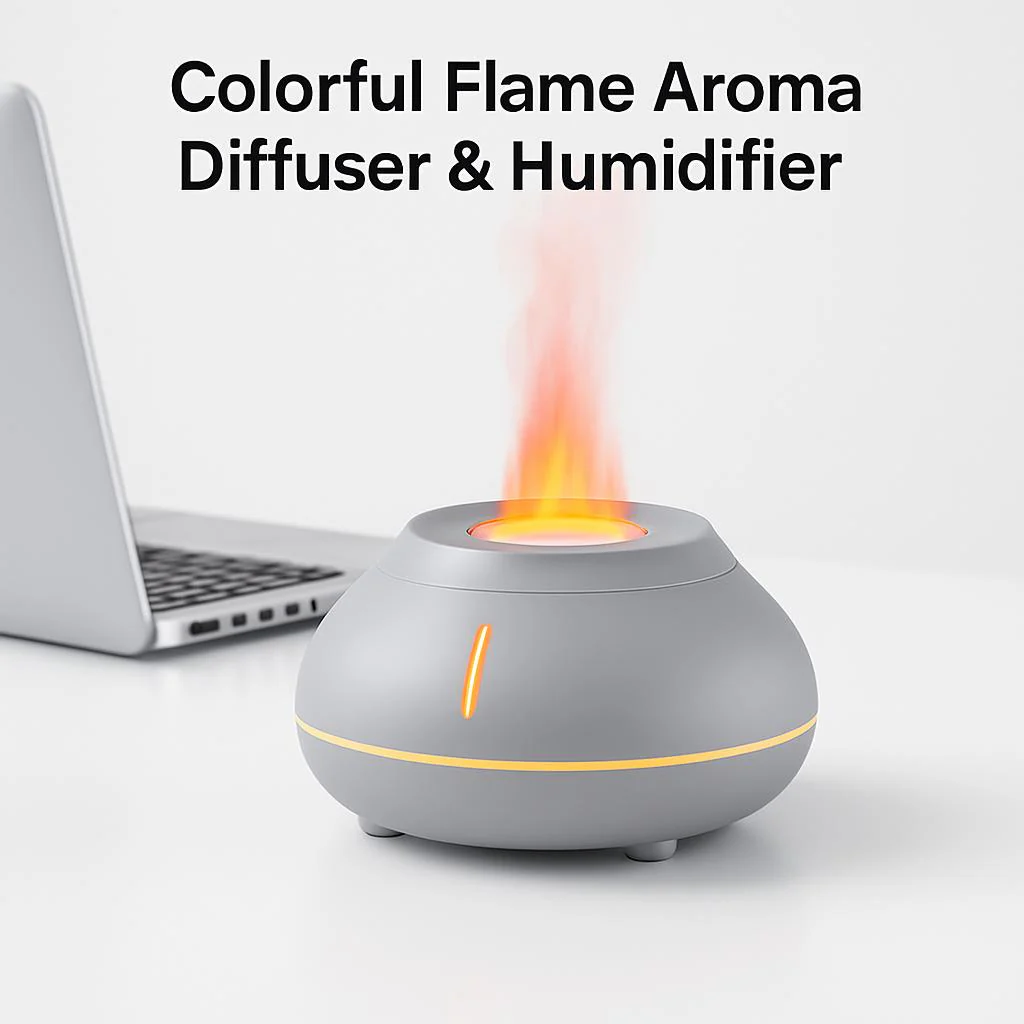 Colorful Flame Aroma Diffuser & Humidifier - Image 4