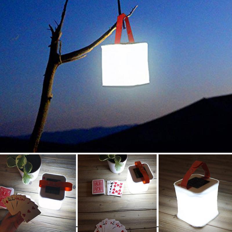 Solar Cube Lantern with Orange Handle - Image 12