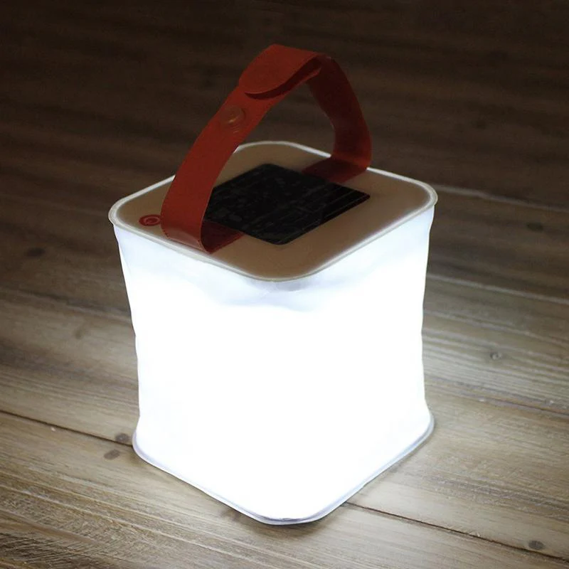 Solar Cube Lantern with Orange Handle - Image 17