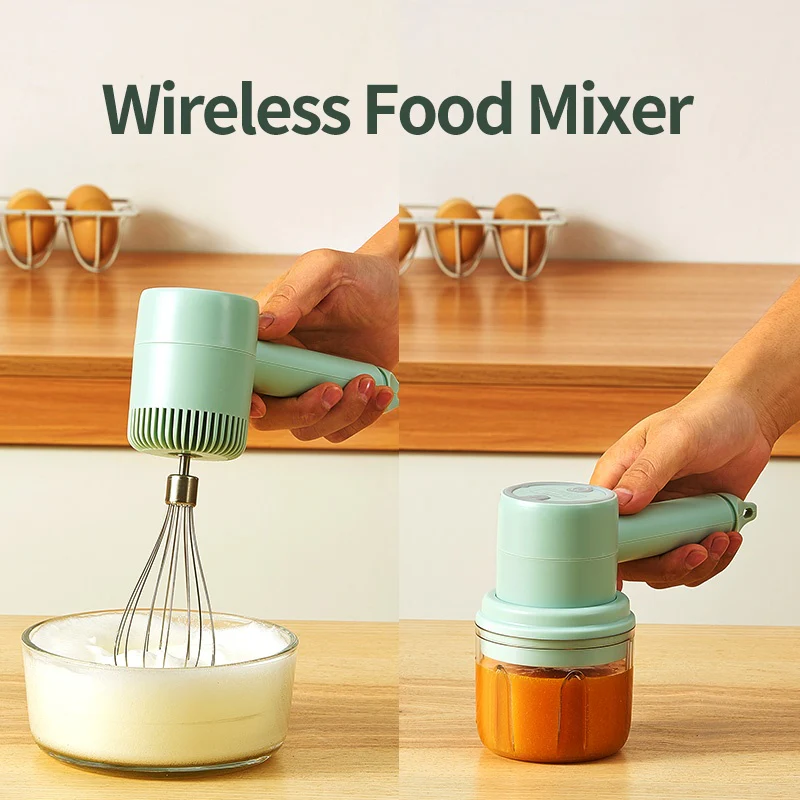 Wireless Handheld Food Mixer - Light Green, Rechargeable, Eco-Friendly - Image 18