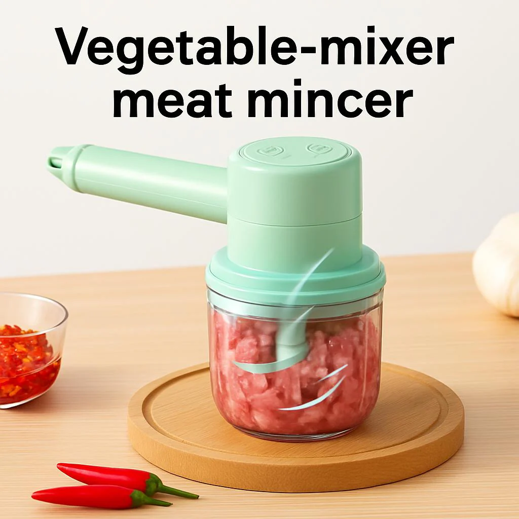 Wireless Handheld Food Mixer - Light Green, Rechargeable, Eco-Friendly - Image 3