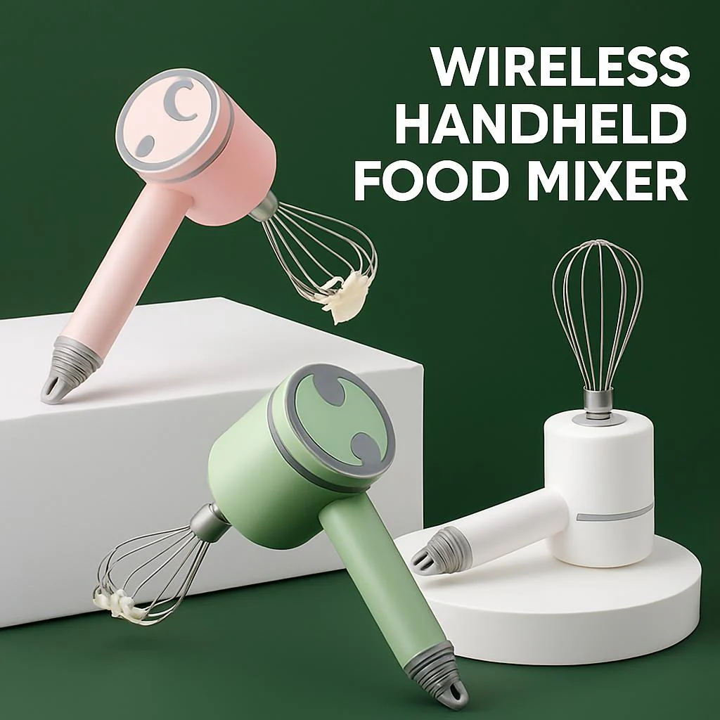 Wireless Handheld Food Mixer - Light Green, Rechargeable, Eco-Friendly - Image 7