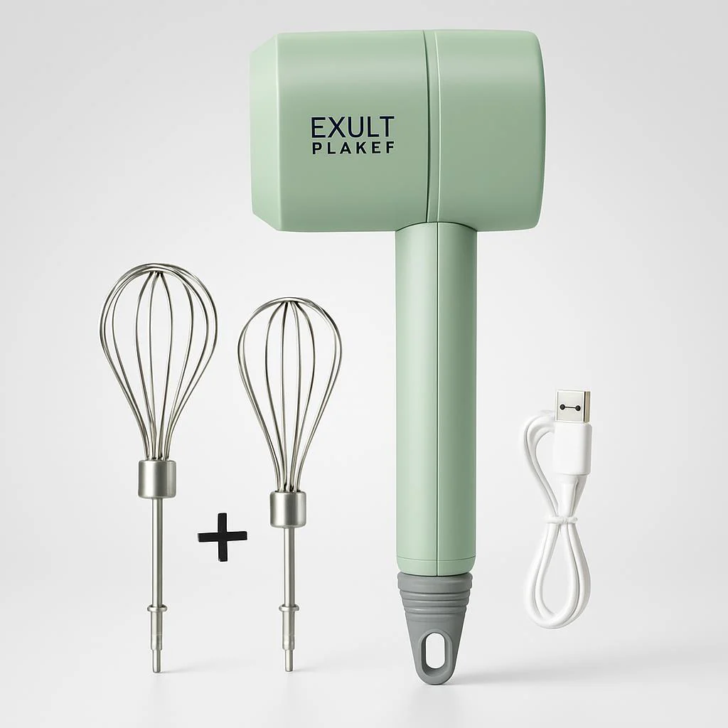 Wireless Handheld Food Mixer - Light Green, Rechargeable, Eco-Friendly - Image 9