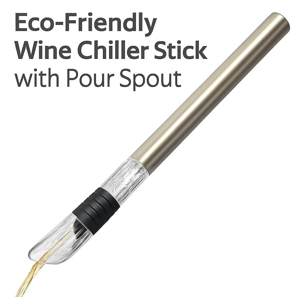 Eco-Friendly Wine Chiller Stick with Pour Spout - Image 11