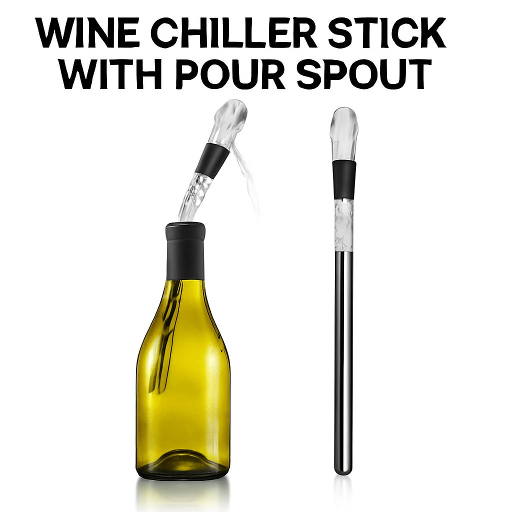 Eco-Friendly Wine Chiller Stick with Pour Spout - Image 6