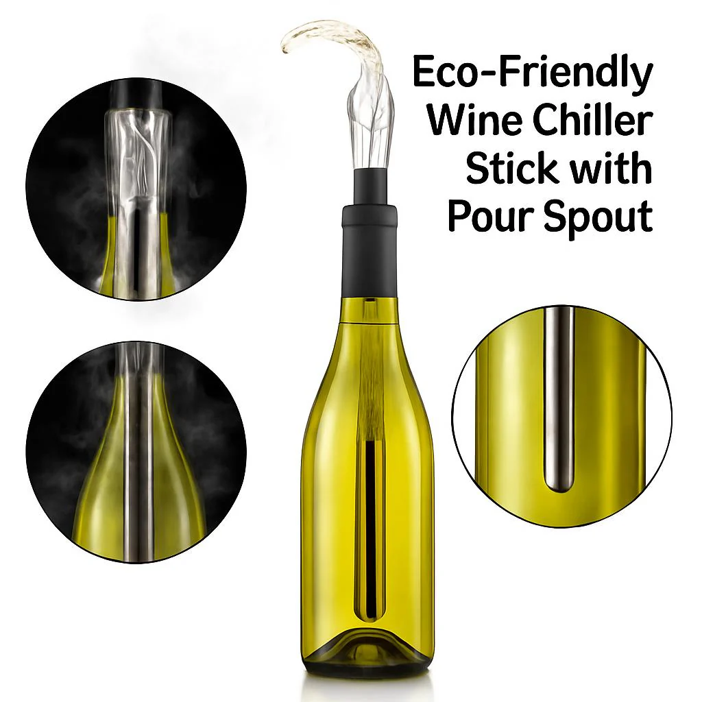 Eco-Friendly Wine Chiller Stick with Pour Spout - Image 8