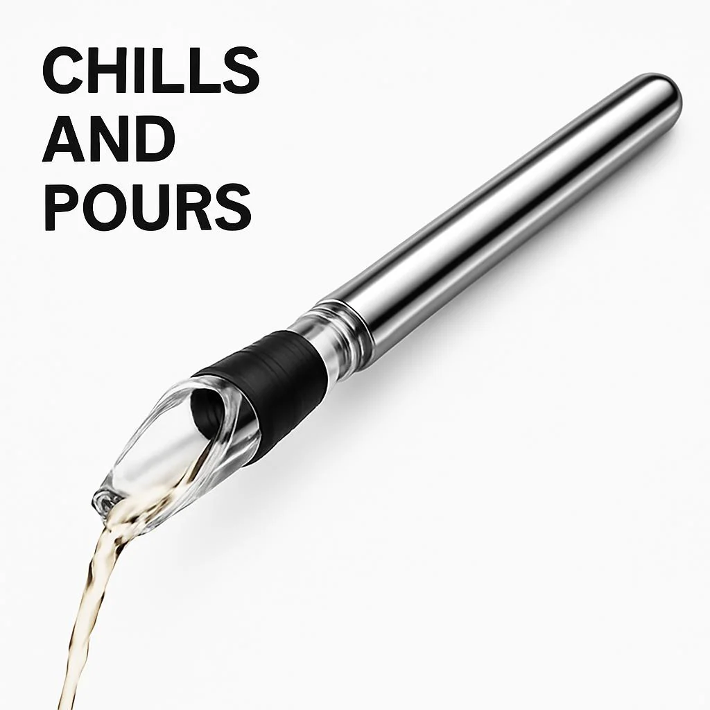 Eco-Friendly Wine Chiller Stick with Pour Spout - Image 9