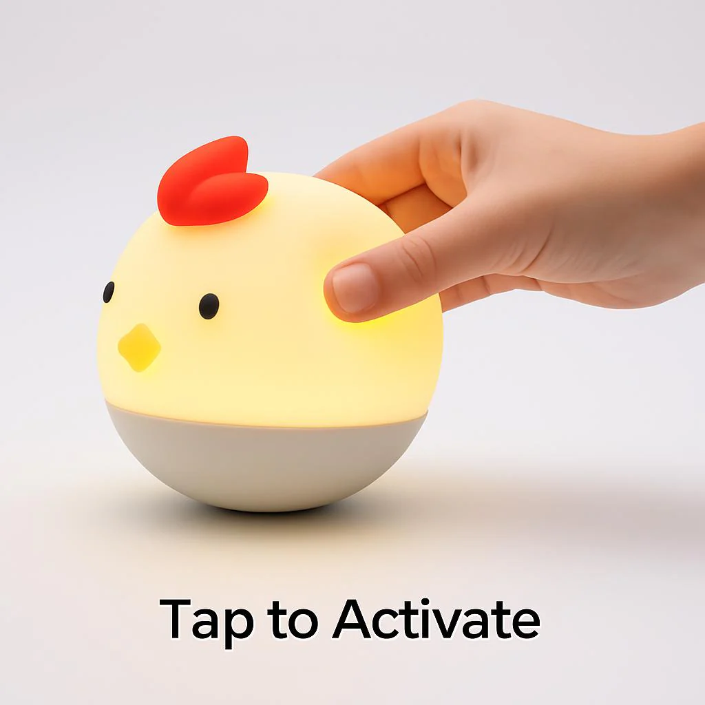 Chick LED Night Light - Portable & Eco-Friendly Glow - Image 3