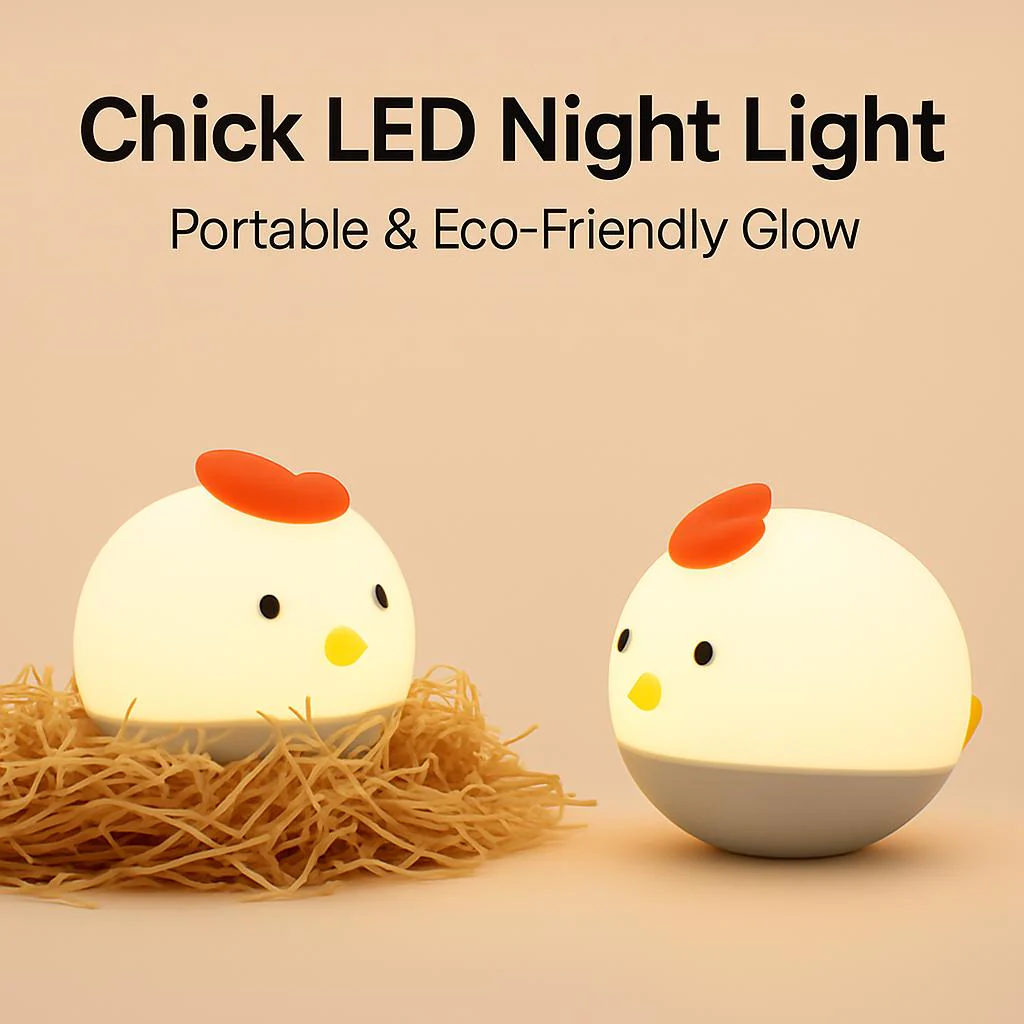 Chick LED Night Light - Portable & Eco-Friendly Glow - Image 4