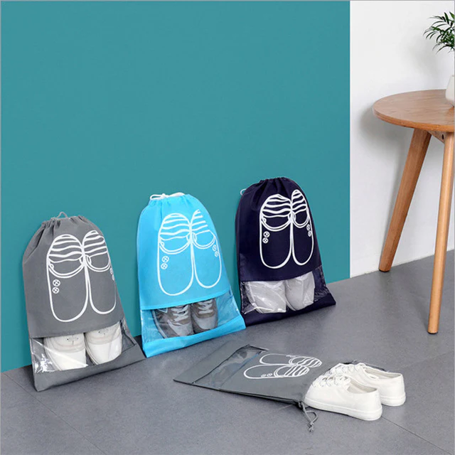 Non-Woven Shoe Dust Bag – Drawstring Storage Pouch
