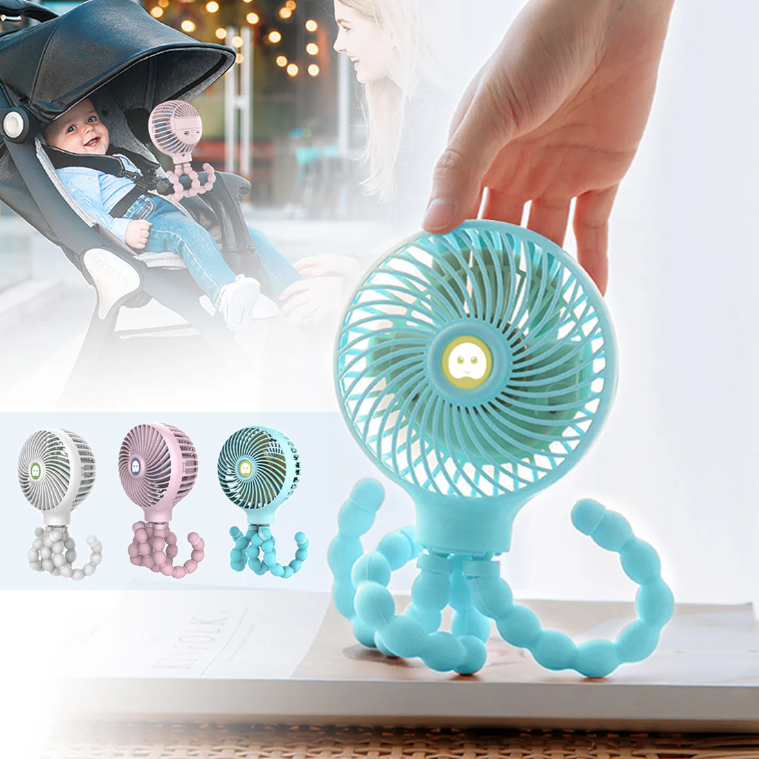 Portable Mini USB Charging Fan - Handheld & Stroller Friendly - Image 12