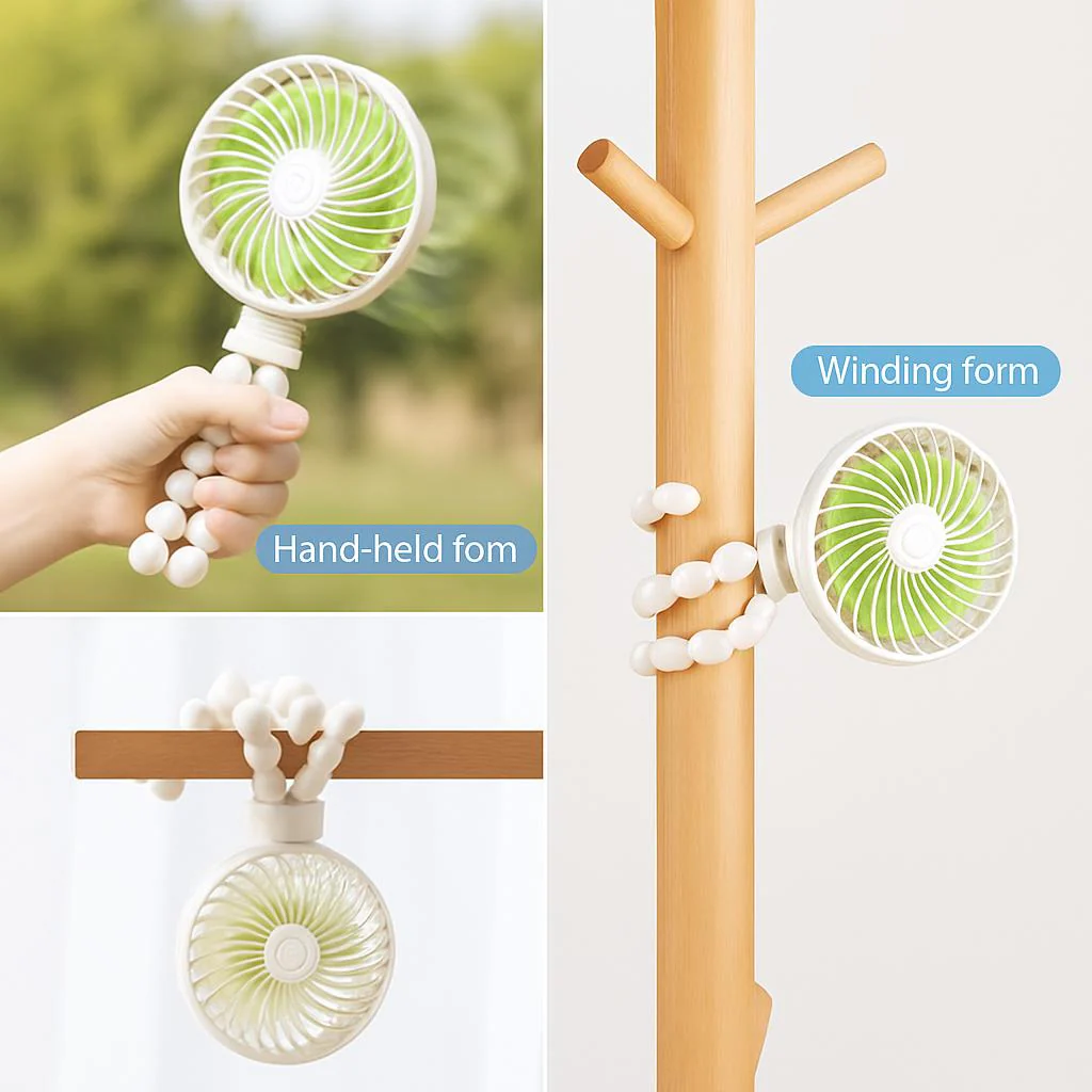 Portable Mini USB Charging Fan - Handheld & Stroller Friendly - Image 6