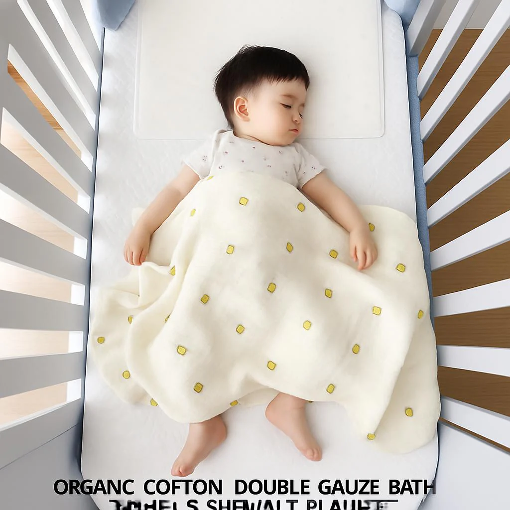 Organic Cotton Double Gauze Bath Towel & Swaddle Blanket - Image 5