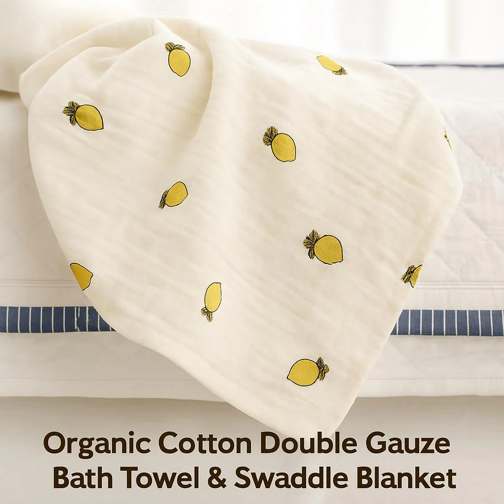 Organic Cotton Double Gauze Bath Towel & Swaddle Blanket - Image 8