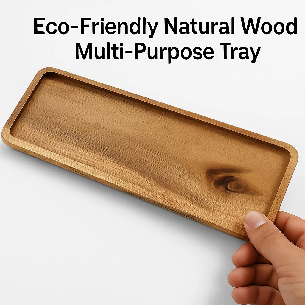 Eco-Friendly Natural Wood Multi-Purpose Tray - Image 4