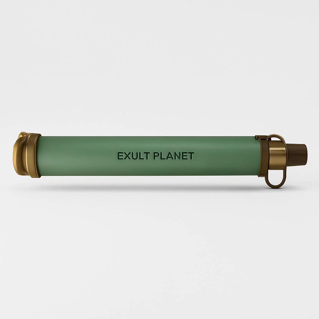 Portable Blue Cylindrical Water Filter for Eco-Friendly Hydration - Image 4