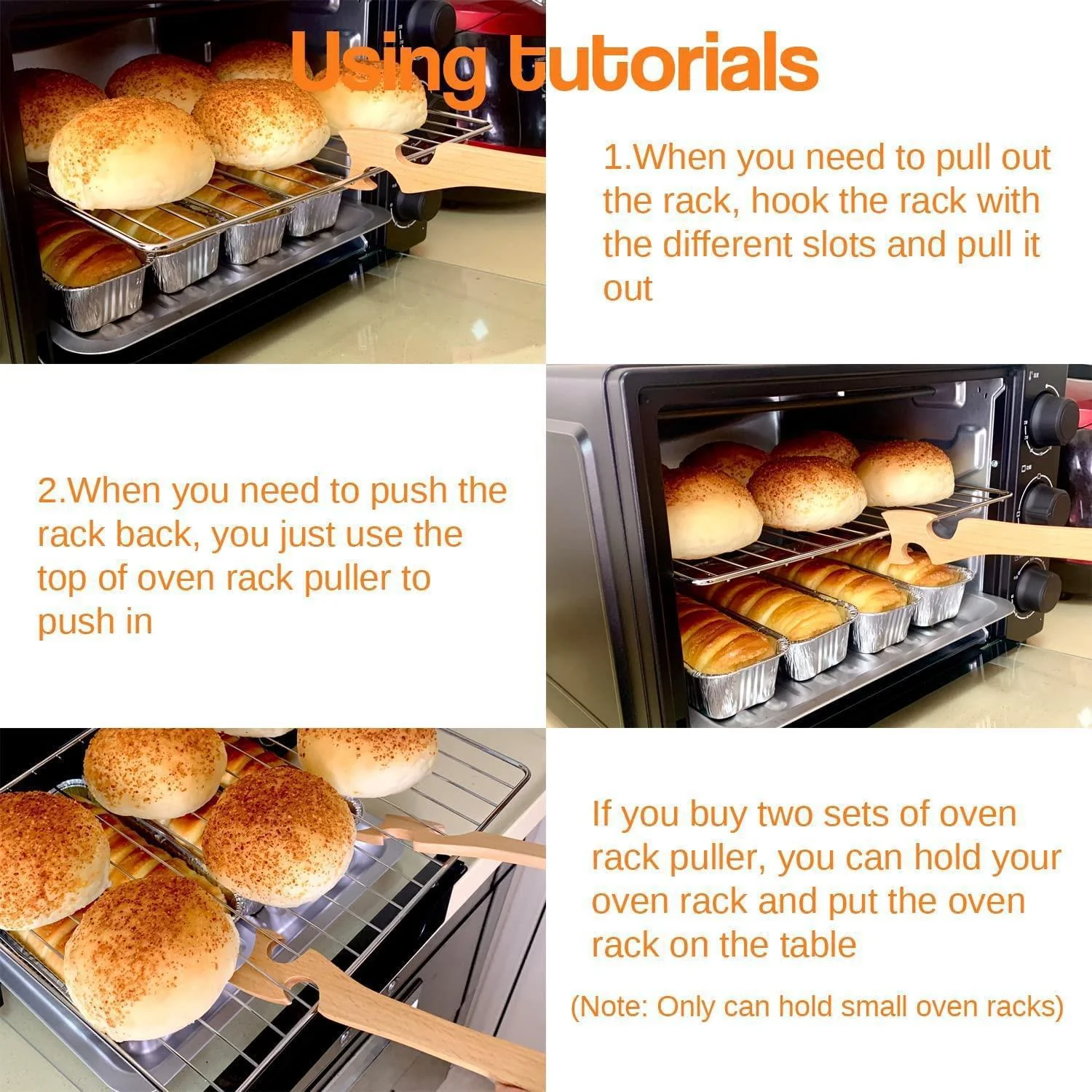 Eco-Friendly Wooden Oven Rack Puller - Natural Wood Kitchen Tool - Image 9
