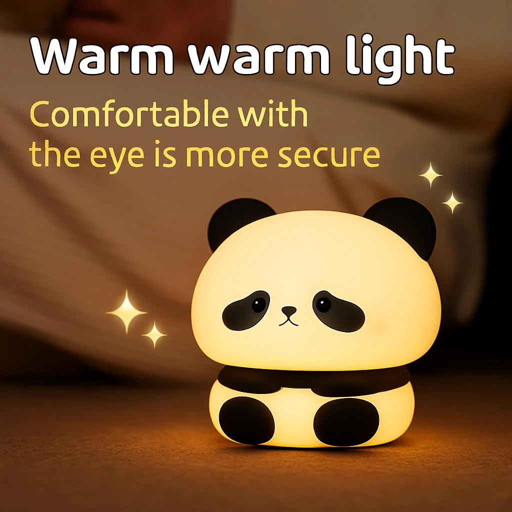 Eco-Friendly Panda Night Light - Portable LED for Kids - Image 5