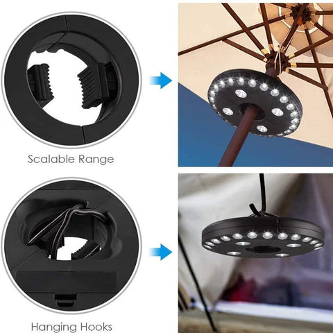 Patio Umbrella Lights 28 LED 3 Lighting Modes Detachable Umbrella Lights Outdoor Camping Lights Courtyard Garden Emergency Light - Image 7