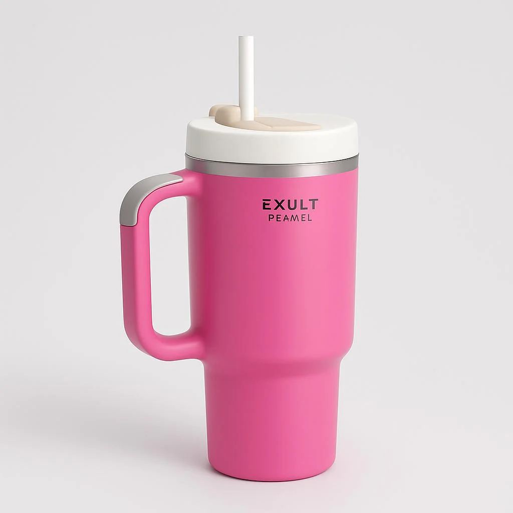 Insulated Travel Mug with Handle - Eco-Friendly - Image 9