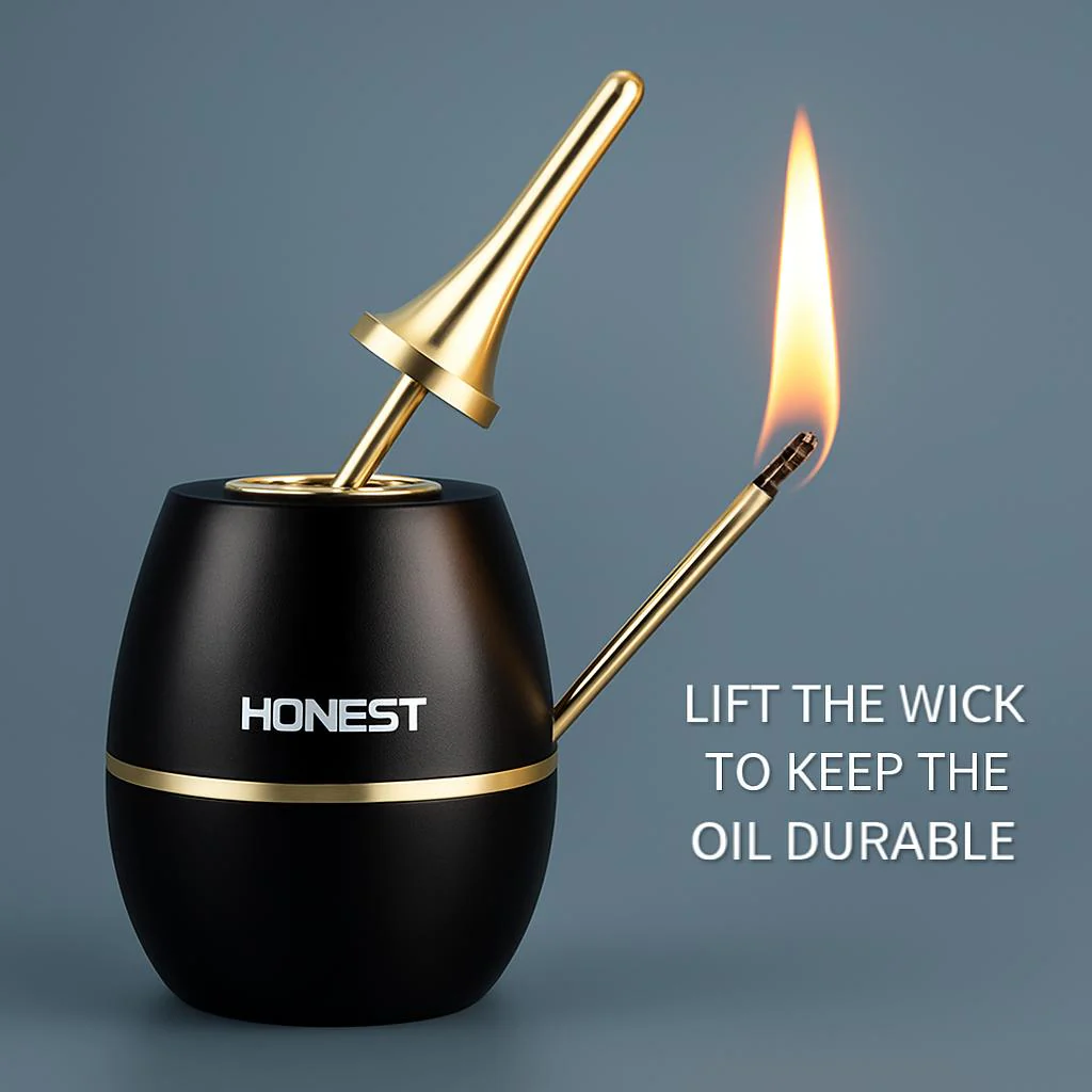 Eco-Friendly Black and Gold Electric Hybrid Lighter - Image 2
