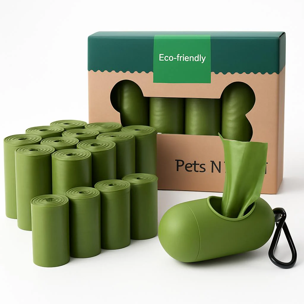 Eco-Friendly Pet Waste Bags with Dispenser - Biodegradable & Convenient - Image 2