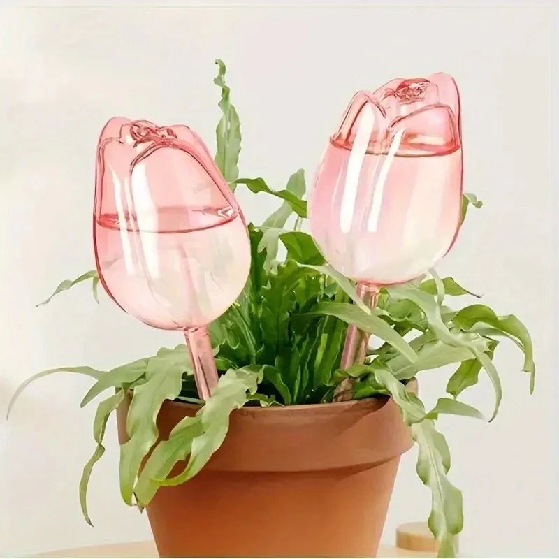 Tulip-Shaped Self-Watering Plant Bulb - Pink, Water-Saving, Eco-Friendly - Image 16