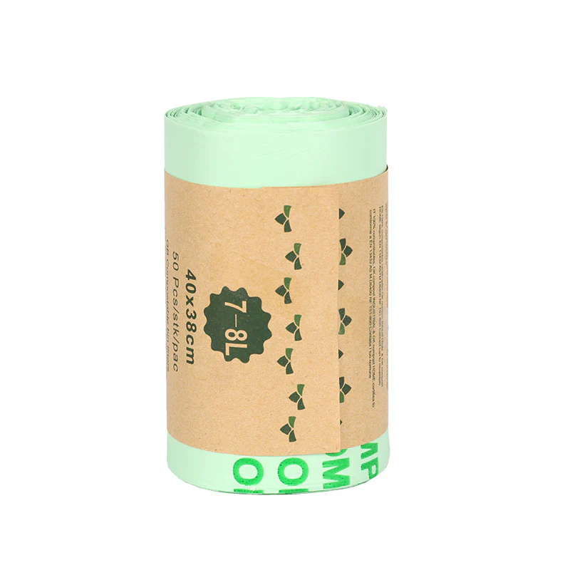 Eco-Friendly Biodegradable Trash Bags - Light Green, Plastic-Free Packaging - Image 11
