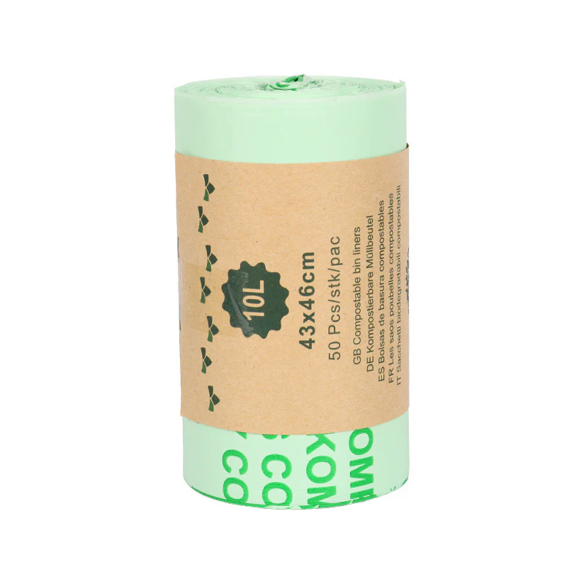 Eco-Friendly Biodegradable Trash Bags - Light Green, Plastic-Free Packaging - Image 12