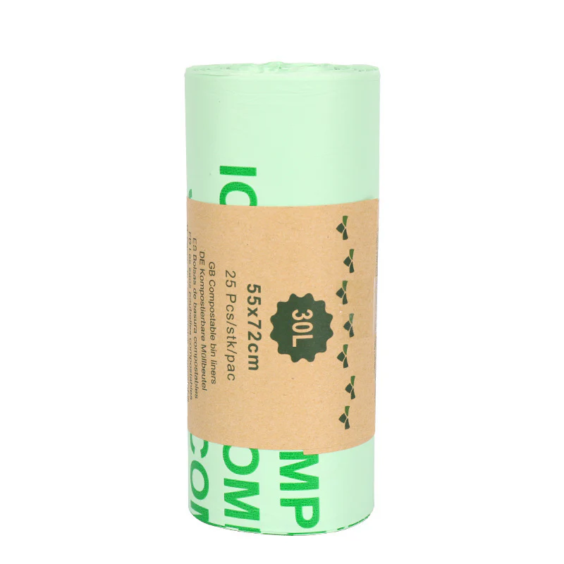 Eco-Friendly Biodegradable Trash Bags - Light Green, Plastic-Free Packaging - Image 13