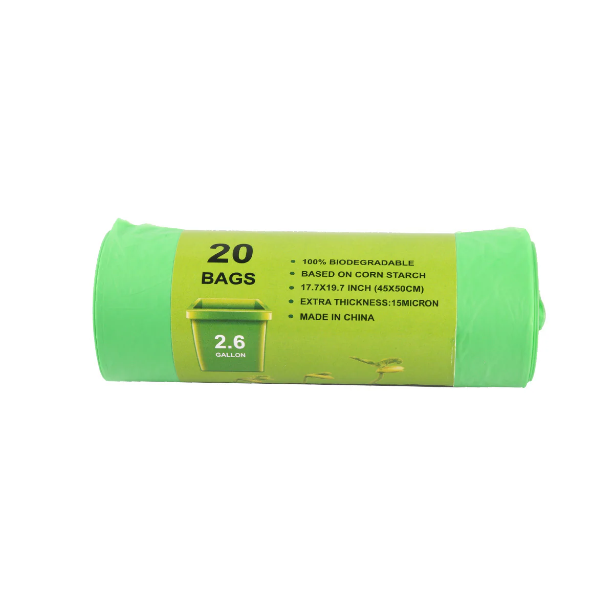 Eco-Friendly Biodegradable Trash Bags - Light Green, Plastic-Free Packaging - Image 14
