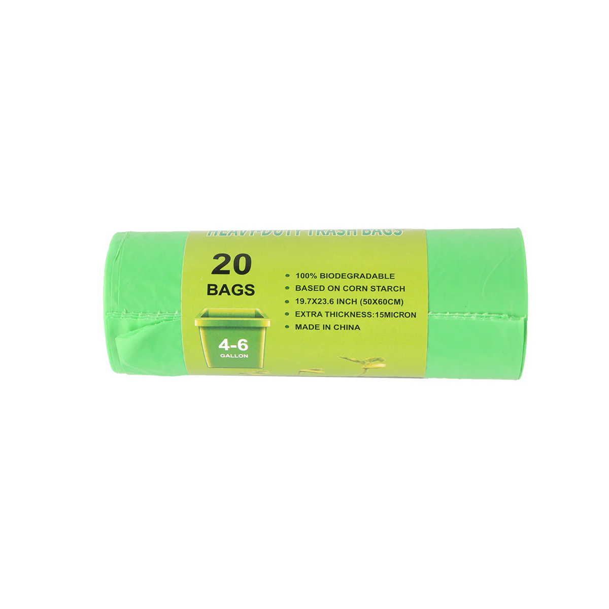 Eco-Friendly Biodegradable Trash Bags - Light Green, Plastic-Free Packaging - Image 15