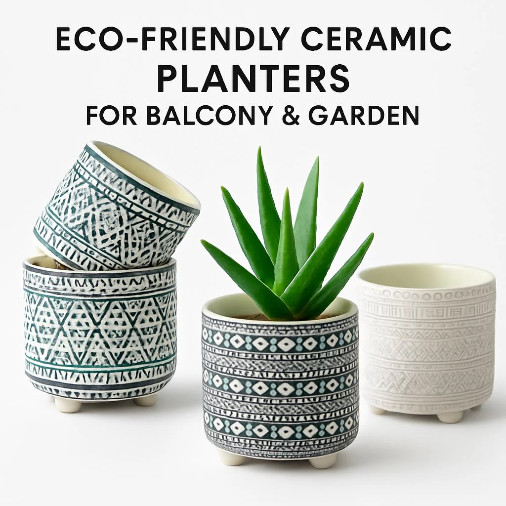 Eco-Friendly Ceramic Planters for Balcony & Garden - Image 2