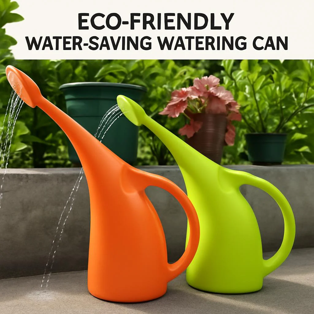 Eco-Friendly Water-Saving Watering Can - Orange & Green - Image 3