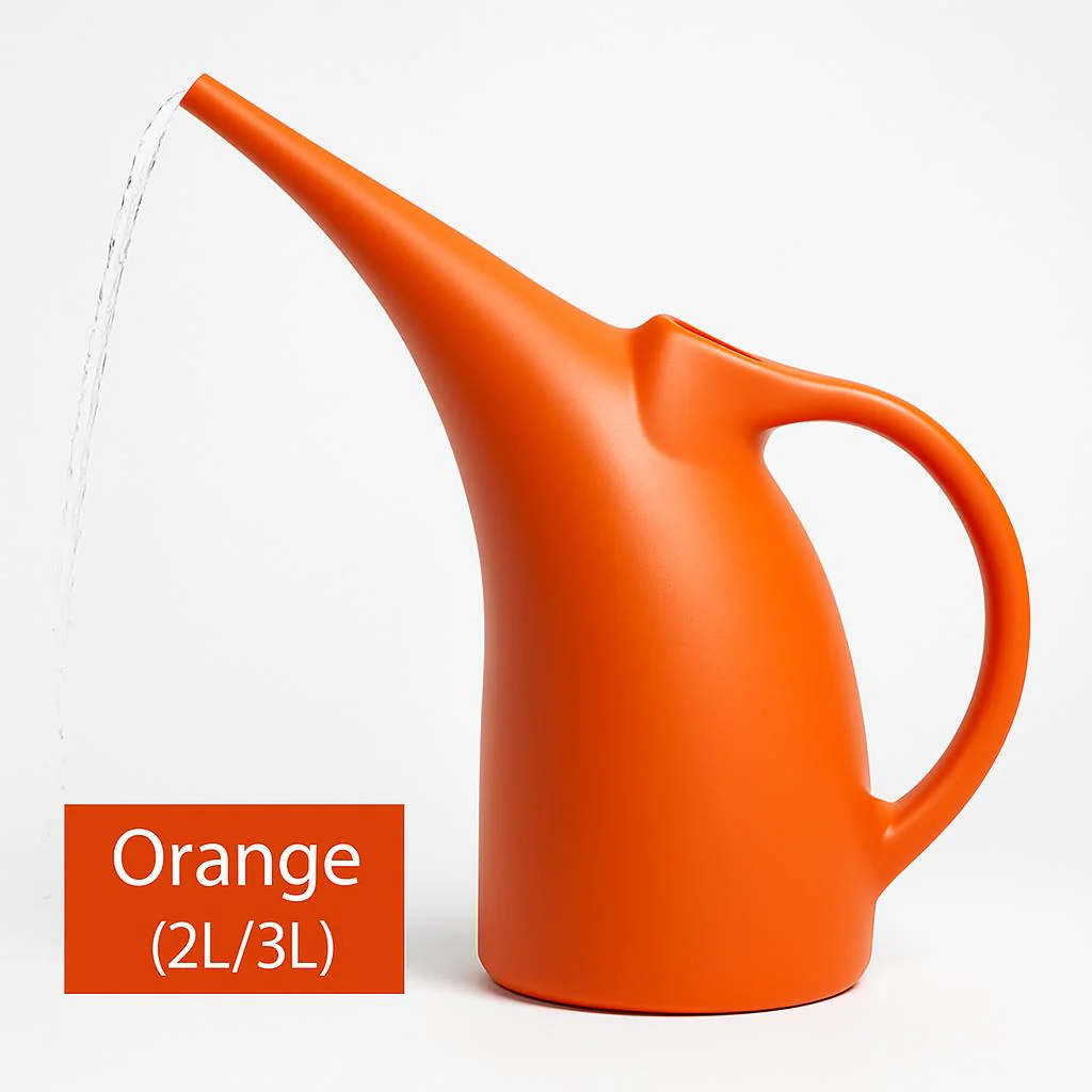 Eco-Friendly Water-Saving Watering Can - Orange & Green - Image 4