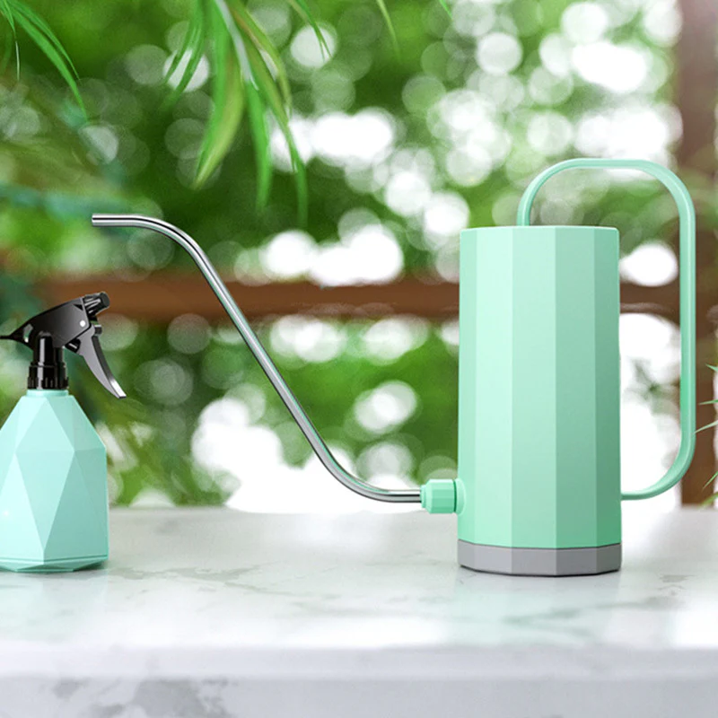 Eco-Friendly Indoor Watering Can - Mint Green, White, Pink - Image 15