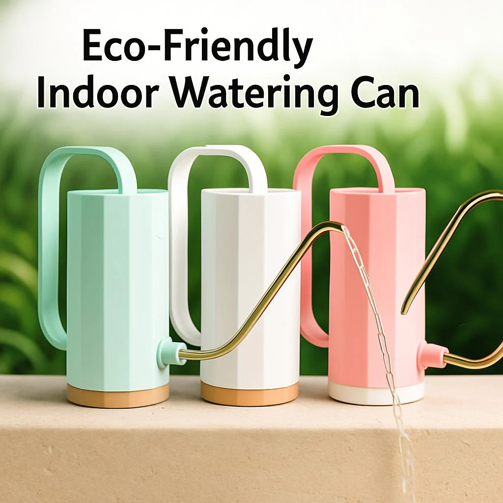 Eco-Friendly Indoor Watering Can - Mint Green, White, Pink - Image 5