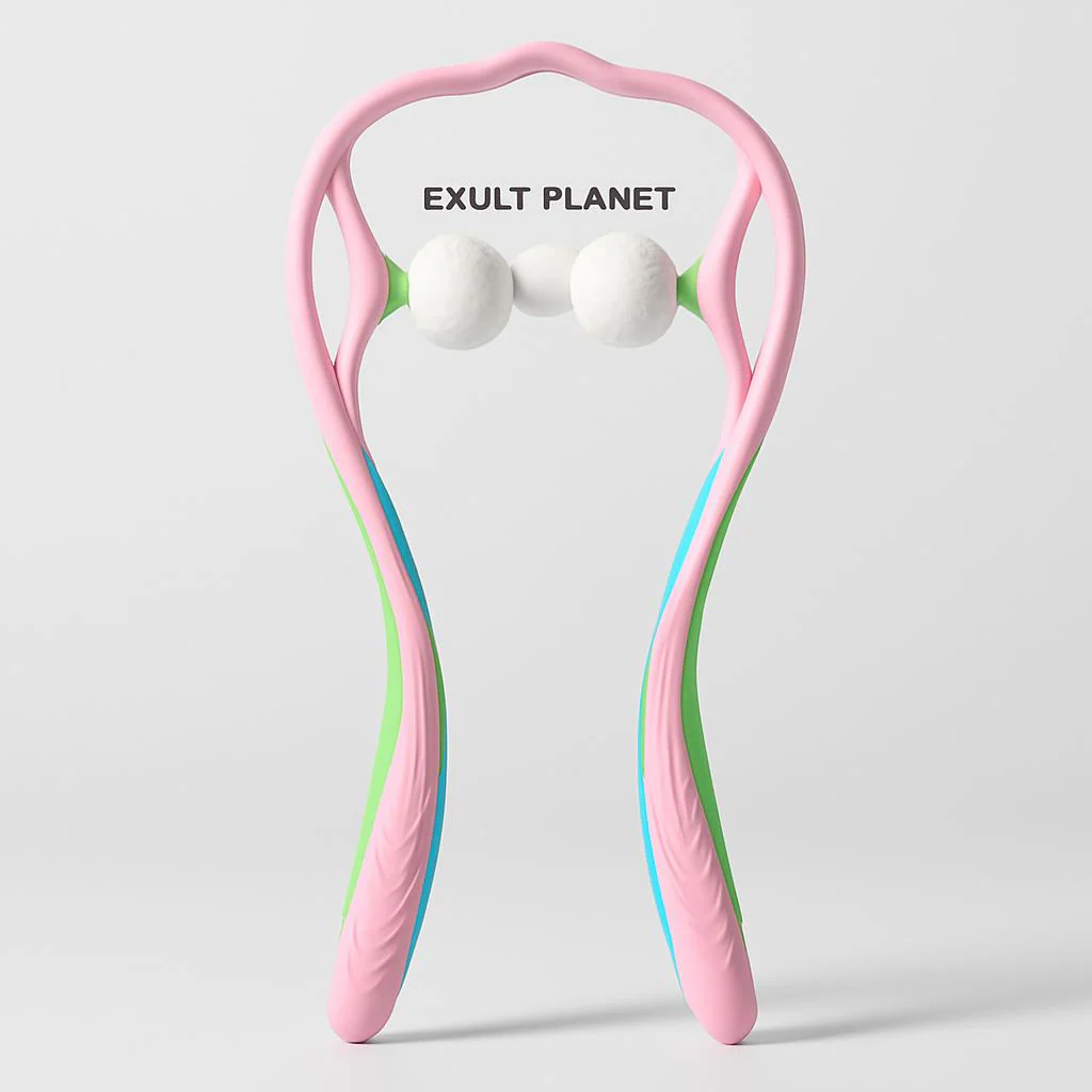 U-Shaped Neck and Shoulder Massager with Dual Handles and Roller Balls - Image 12