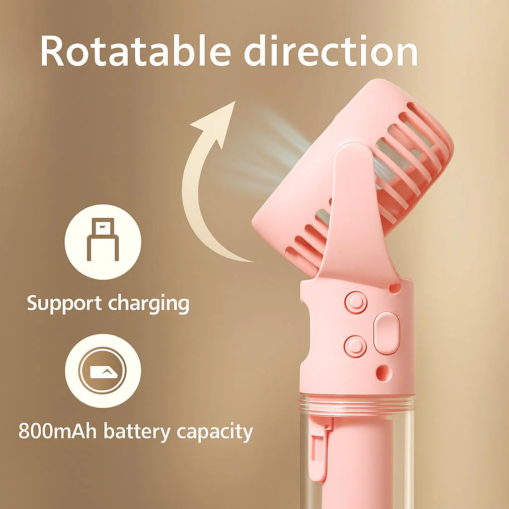 Portable Spray Fan with Misting Function for Instant Cooling - Image 4