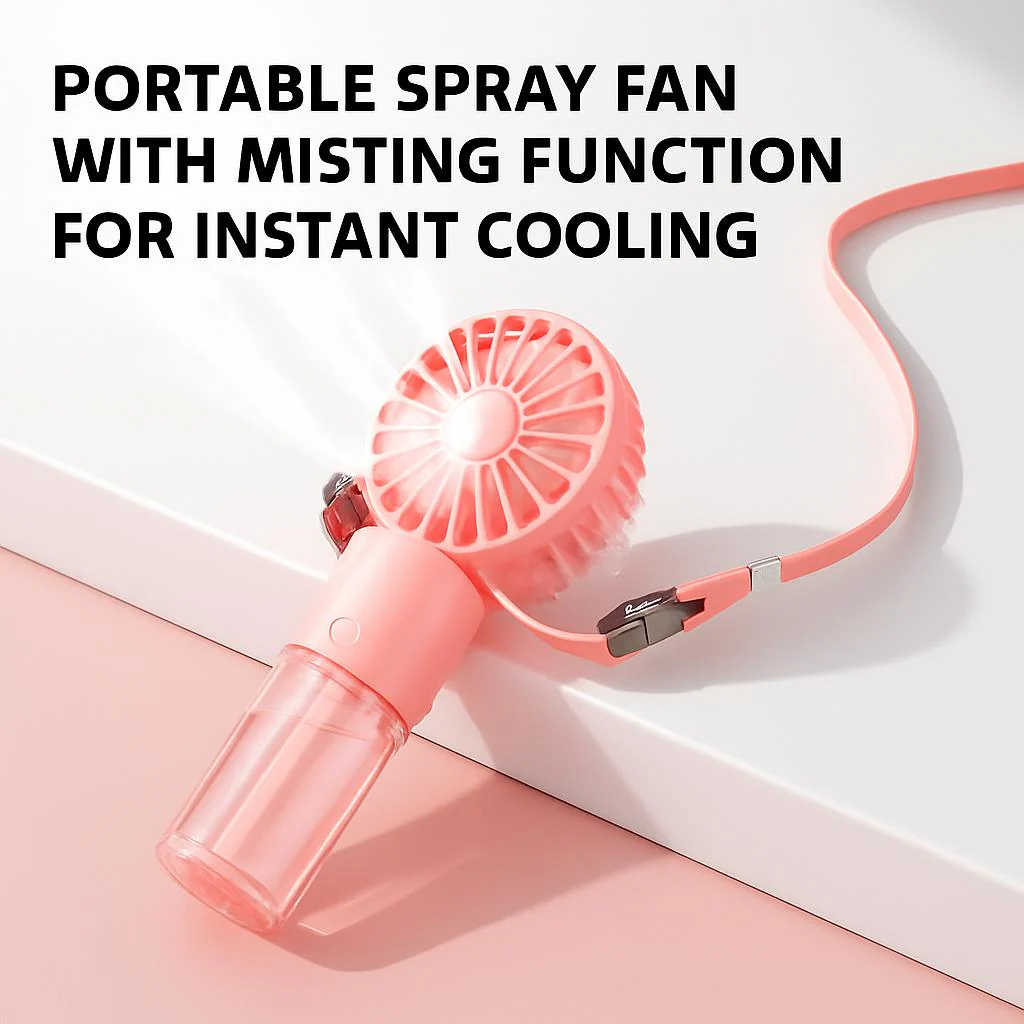Portable Spray Fan with Misting Function for Instant Cooling - Image 5