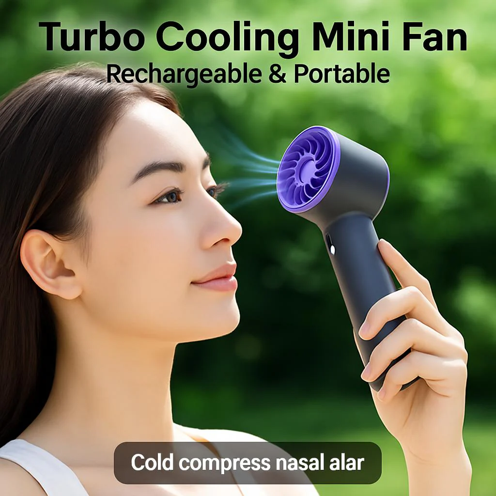 Turbo Cooling Mini Fan - Rechargeable & Portable - Image 10
