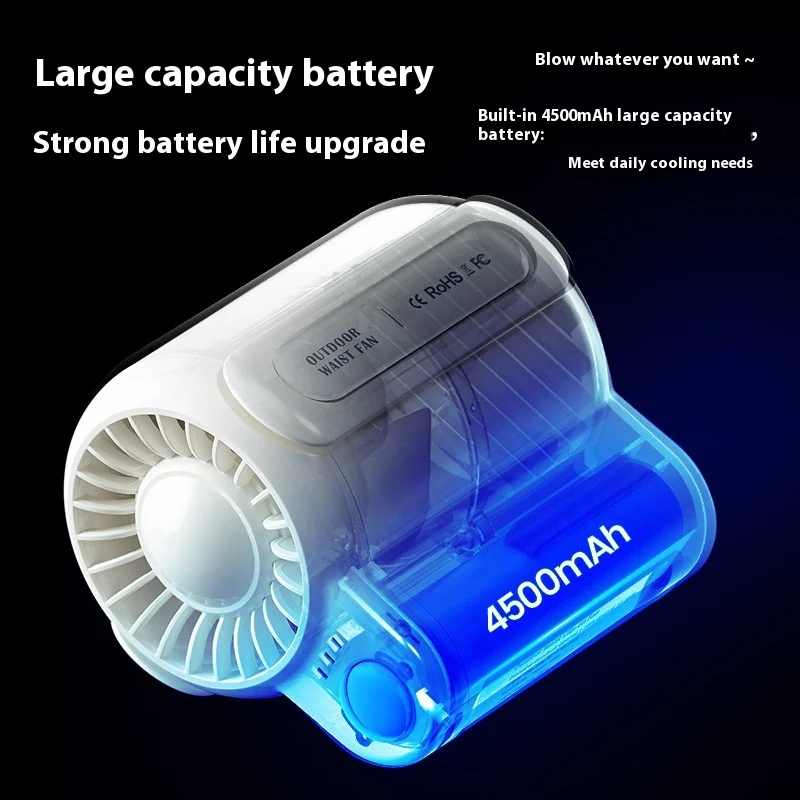 High-Airflow USB Rechargeable Fan for Outdoor Adventures - Image 13
