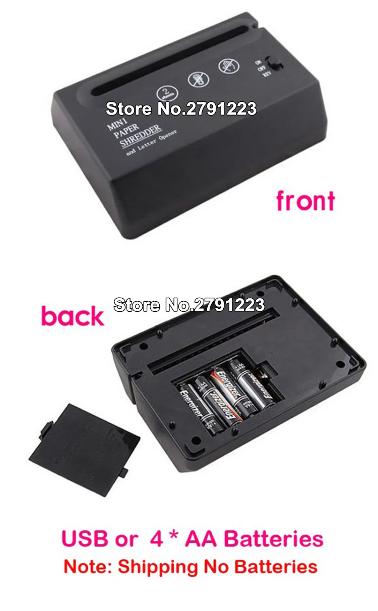 Portable Mini Paper Shredder Electric USB Battery Operated Shredder Documents Paper Cutting Tool for Home Office - Image 6